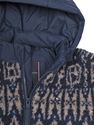 Fairisle Teddyjacke - Marine