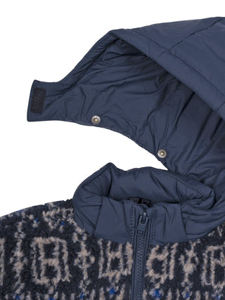 Fairisle Teddyjacke - Marine