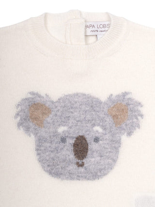 Kaschmirpullover Koala - Weiß