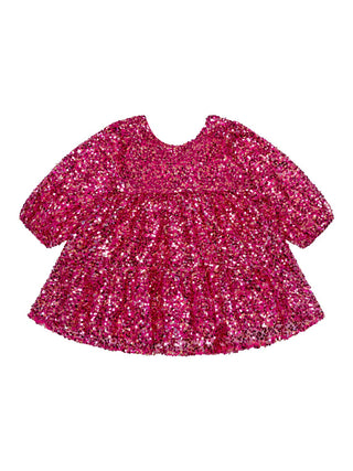 Lila Paillettenkleid - Pink