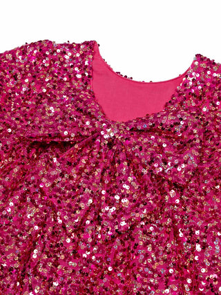 Lila Paillettenkleid - Pink
