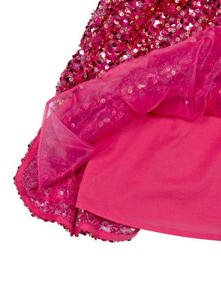 Lila Paillettenkleid - Pink