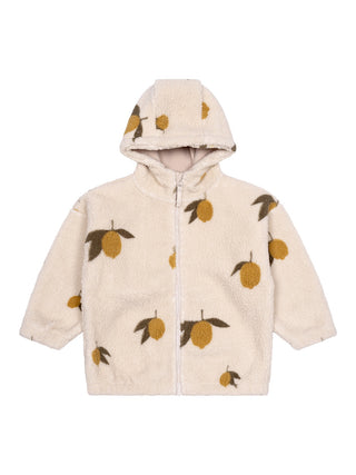 Jody Hoodie-Fleecejacke Zitrone - Beige