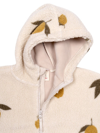 Jody Hoodie-Fleecejacke Zitrone - Beige