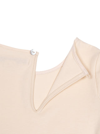 Yvonne Ballerina-Kleid mit Pailletten-Schleifen - Creme
