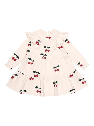 Malli Glitzer-Kleid Kirschen - Beige