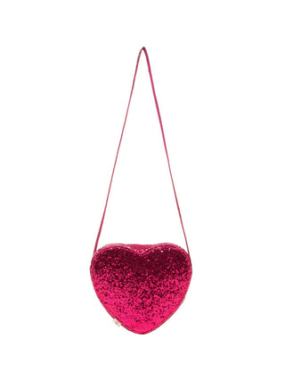 Tut glitzernde Schultertasche - Sangria/Pink