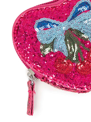 Tut glitzernde Geldbörse - Sangria/Pink