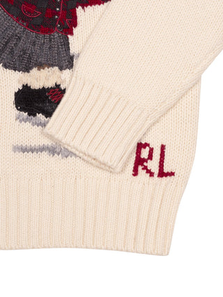 Strickpullover mit Polo-Bär - Creme