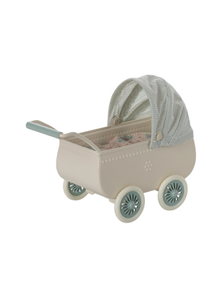 Kinderwagen mit Babymaus - Minze