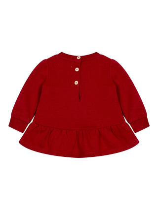 Set aus Sweatkleid und Hose mit Polobär - Holiday Red