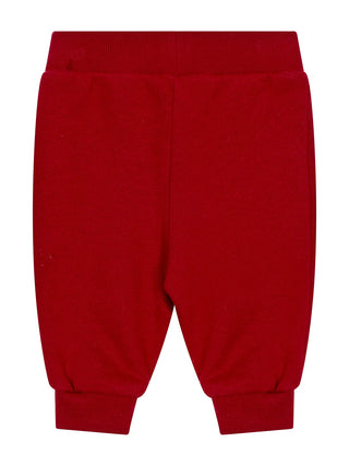 Set aus Sweatkleid und Hose mit Polobär - Holiday Red