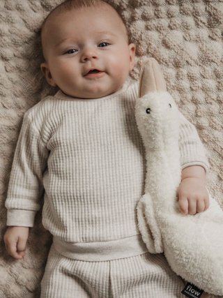 Liva Herzschlagkuscheltier Ente - Beige