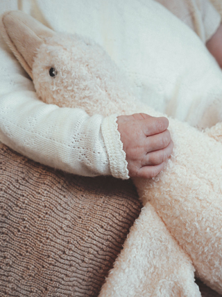 Liva Herzschlagkuscheltier Ente - Beige