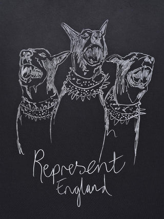 Hand Drawn Thoroughbred Dogs T-Shirt in Grau