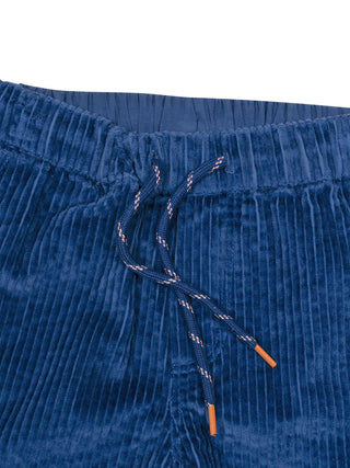 Cordhose mit Kordelzug - Blau