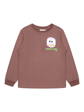 T-Shirt Smiley Fun - Braun