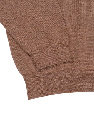 Strickpullover mit Logo-Stickerei - Braun