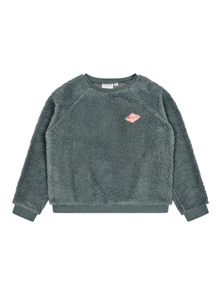 Sherpa-Sweatshirt - Grün