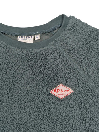 Sherpa-Sweatshirt - Grün