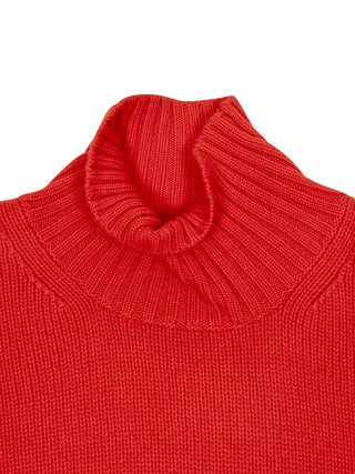 Girlfriend Turtleneck in Tangerine