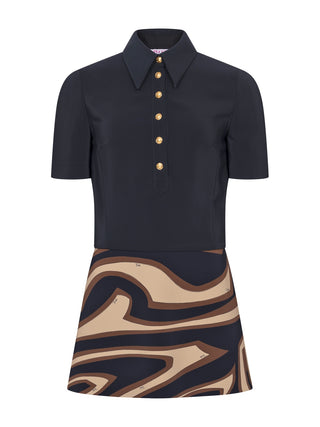 Kurzes Kleid im Labirinto-Print