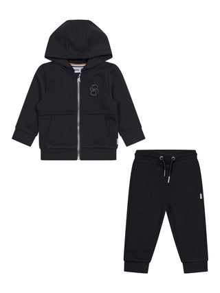 Sweatjacke & Hose im Set - Schwarz