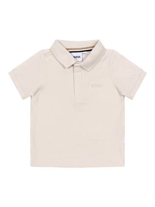 Poloshirt aus Jacquard - Creme