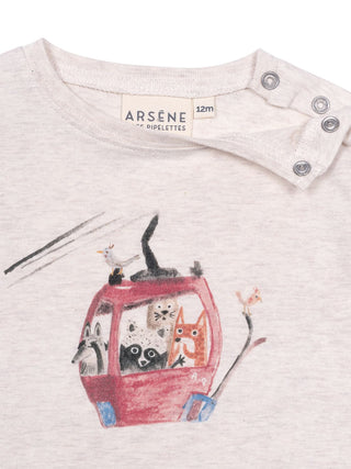 T-Shirt Seilbahn - Creme