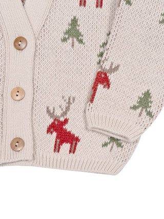 Jacquard Cardigan Rentier - Beige