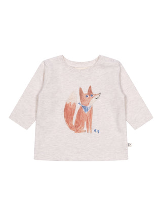 T-Shirt Fuchs - Creme