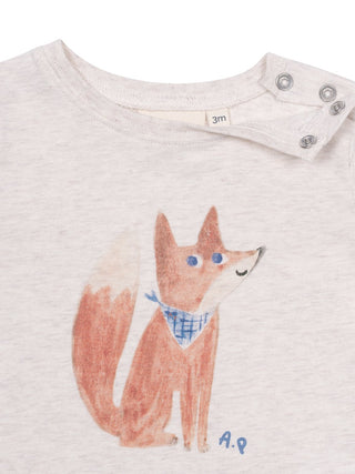 T-Shirt Fuchs - Creme