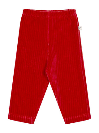 Leggings aus Samtcord - Rot