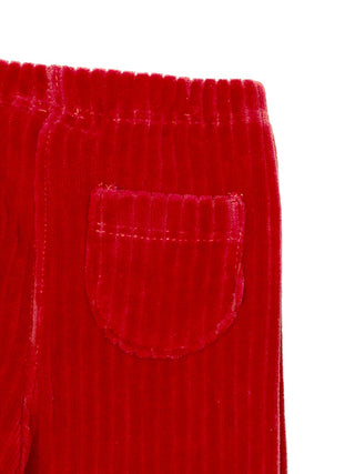 Leggings aus Samtcord - Rot