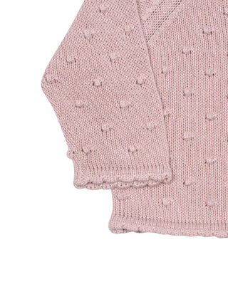 Cardigan aus Strukturstrick - Rosa