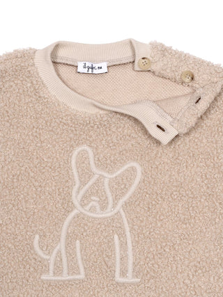 Teddy-Set aus Sweatshirt und Hose - Beige