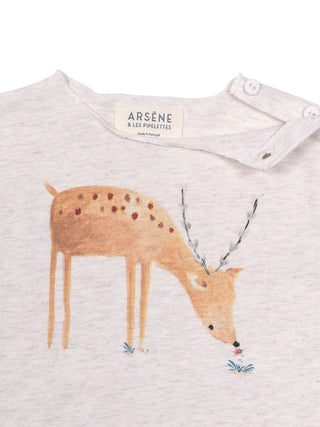 T-Shirt Waldtier - Creme