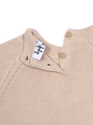 Strickpullover mit Teddy-Motiv - Beige
