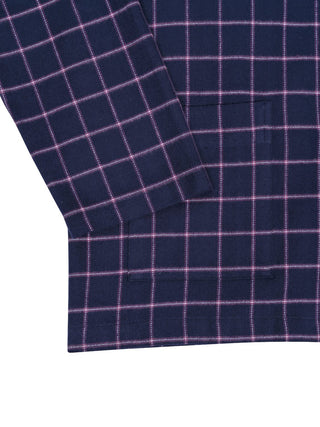 Pyjama Max in Marine Gemustert