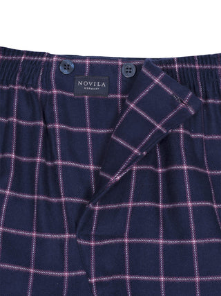 Pyjama Max in Marine Gemustert