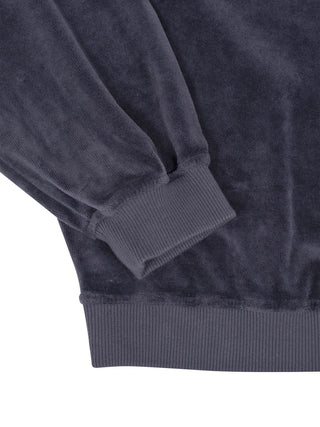 Samtpullover in Grau-Blau