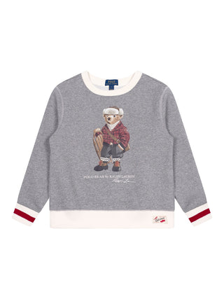 Sweatshirt mit Polobär - Grau