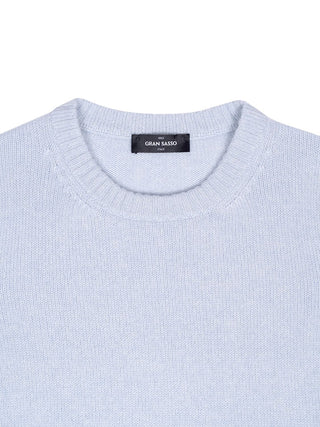 Rundhalspullover in Hellblau