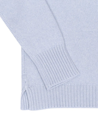 Rundhalspullover in Hellblau