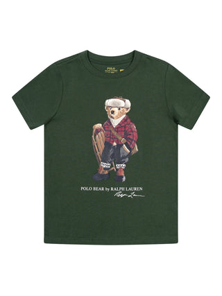 T-Shirt mit Polobär - Grün