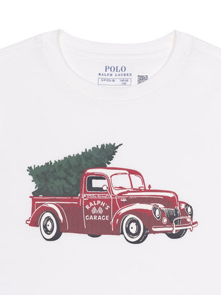 Langarm-T-Shirt mit Print - Offwhite