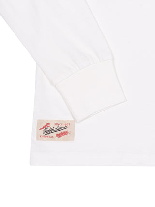 Langarm-T-Shirt mit Print - Offwhite