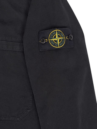 Marineblaues Hemd mit Logo-Patch