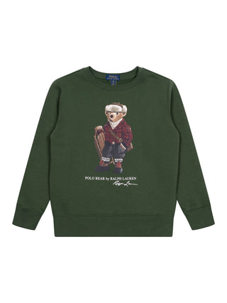 Sweatshirt mit Polobär - Grün