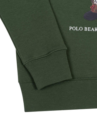 Sweatshirt mit Polobär - Grün